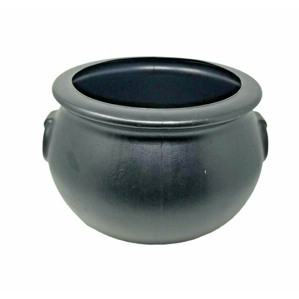 Vintage General Foam Plastics Black Witches Cauldron Halloween Decor Large